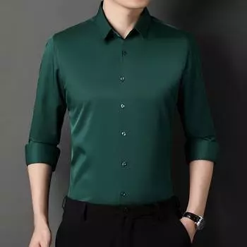 Рубашка с длинным рукавом, мужская легкая деловая высококачественная повседневная рубашка, весенне-осенняя мужская рубашка M