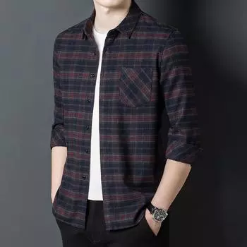 Рубашка с длинным рукавом Осень и зима Новая мода Свободные карманы Свободная рубашка M