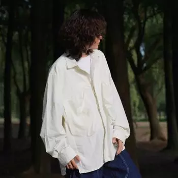 Рубашка с длинным рукавом с буквенным принтом 2024 года в японском стиле в стиле Гонконга, свободная рубашка для мальчиков, летнее модное универсальное повседневное пальто M зелёный