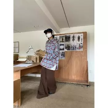 Рубашка с длинным рукавом с буквенным принтом 2024 года в японском стиле в стиле Гонконга, свободная рубашка для мальчиков, летнее модное универсальное повседневное пальто M синий