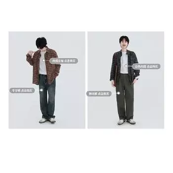 Рубашка с длинным рукавом с буквенным принтом 2024 года в японском стиле в стиле Гонконга, свободная рубашка для мальчиков, летнее модное универсальное повседневное пальто M красный