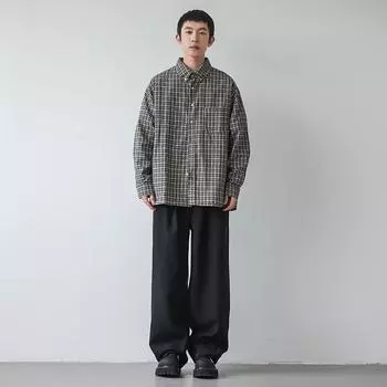 Рубашка с длинным рукавом с буквенным принтом 2024 года в японском стиле в стиле Гонконга, свободная рубашка для мальчиков, летнее модное универсальное повседневное пальто M хаки