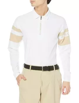 Рубашка с длинным рукавом, впитывающая пот, быстросохнущая, с защитой от ультрафиолета, эластичная, из переработанного экологического материала, для гольфа DGMVJB00 WH00, эквивалент японского размера M [DESCENTE GOLF]