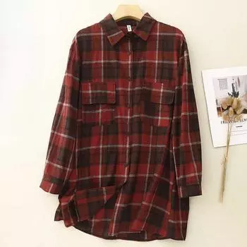 Рубашка с длинными рукавами для ранней весны, женская повседневная свободная универсальная рубашка, модный воротник-поло, блузки и рубашки M