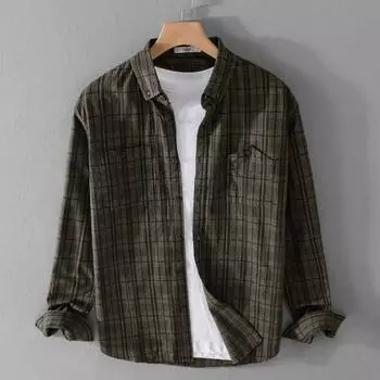 Рубашка с длинными рукавами и полосатым верхом S бордовый