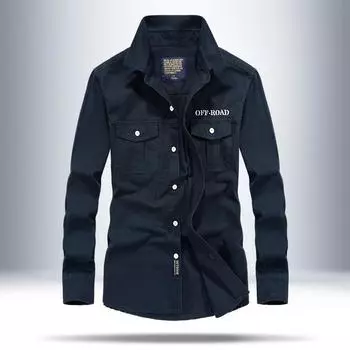 Рубашка с длинными рукавами мужская большого размера для молодых мужчин, облегающая верхняя часть, стираная для улицы S