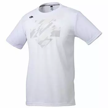 Рубашка с коротким рукавом, быстросохнущая, светоотражающая DRMOJA50 WH S [DESCENTE], впитывающая, сухая, дезодорирующая, мужская белый