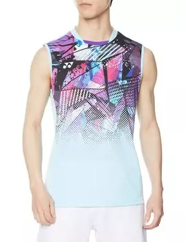 Рубашка с коротким рукавом Game Shirt Aqua Blue M [YONEX] (безрукавный) Мужской (111)