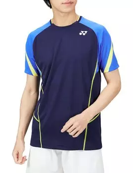 Рубашка с коротким рукавом, игровая рубашка, темно-синяя, M [YONEX] (019)