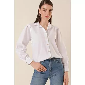 Рубашка с металлическими пуговицами