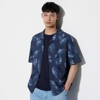 Рубашка с открытым воротником и короткими рукавами UNIQLO JAPAN