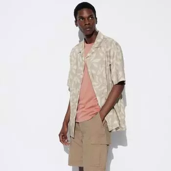 Рубашка с открытым воротником и короткими рукавами UNIQLO JAPAN
