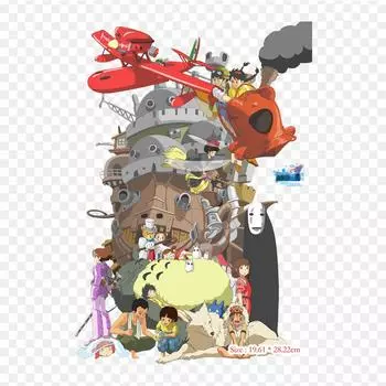 Рубашка с персонажами Studio Ghibli Музей Гибли Kaonashi, железные нашивки для одежды, наклейки с аппликациями на одежду, термочувствительная нашивка на заказ