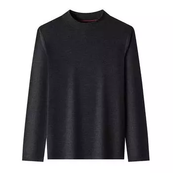 Рубашка с полуводолазкой, однотонная, утепленная, облегающая, модная, внутренняя одежда, удобная, с длинным рукавом, маленькая рубашка M