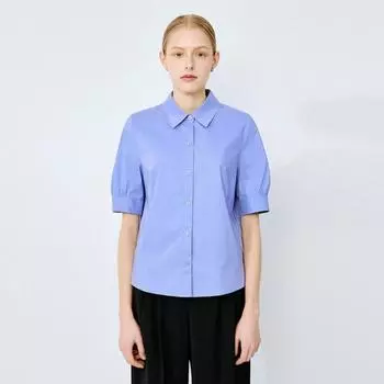Рубашка с рукавами-фонариками Shismiss из хлопка Swwsto22570 Blue/55