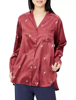 Рубашка с узором «Клубника» PWFT215322 КРАСНАЯ F [Gelato Pique] Женская красный