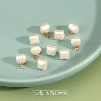 Рубашка с жемчужными пуговицами Аксессуары Женская одежда Верхний кардиган Шифон Рубашка Пуговицы Высококачественные нежные белые пуговицы для рубашек White * 10mm