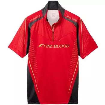 Рубашка SHIMANO Limited Pro Half Zip с коротким рукавом, кроваво-красная, размер L SH-125W