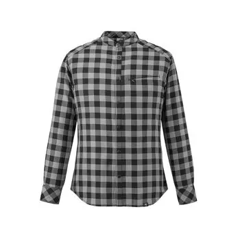 Рубашка-стойка Classic Thermo Check с длинным рукавом MIV03137 L [Millet] мужская, цвет черный-черный (НОВЫЙ ЛОГОТИП)