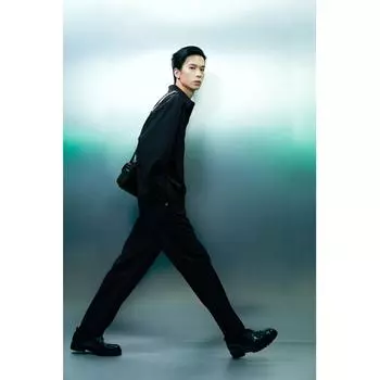 Рубашка свободного кроя с вафельной текстурой HM темно-синего цвета S