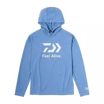 Рубашка-толстовка Sunblock Dry с капюшоном Ash Blue [DAIWA] DE-3424