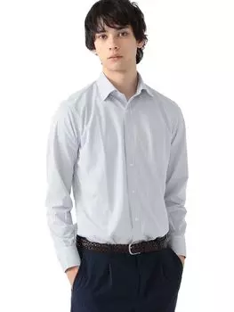 Рубашка трикотажная трикотажная рубашка 41 [Beams Heart] L/S полуширокая мужская BLUE_STRIPE