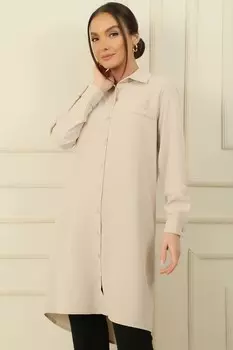 Рубашка-туника Charmia с ложными карманами и пуговицами спереди