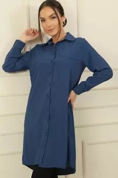 Рубашка-туника Charmia с ложными карманами и пуговицами спереди