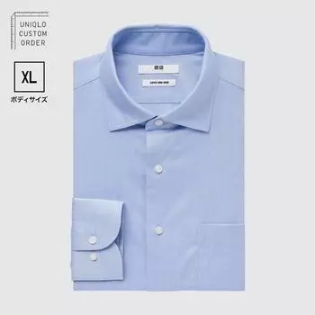 Рубашка UNIQLO JAPAN Super Non Iron с полушироким воротником, размер XL, длинные рукава