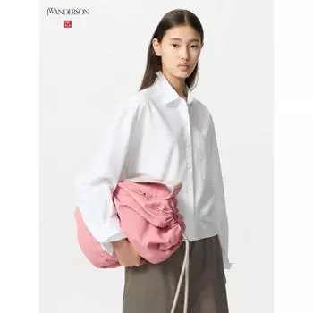 Рубашка Uniqlo Oxford с длинным рукавом 00 WHITE/WOMEN XS