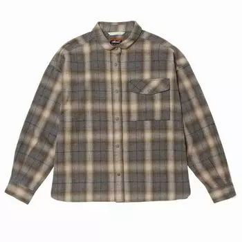 Рубашка в клетку Fade [Nanga] (Женский) Л/СЕРЫЙ серый