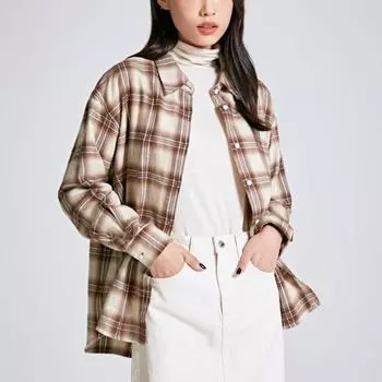Рубашка в клетку Spao Flannel Spycb4Tg01 T Brown/85