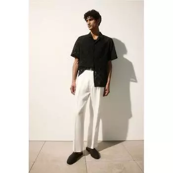 Рубашка в стиле крючком HM Regular Fit, черная