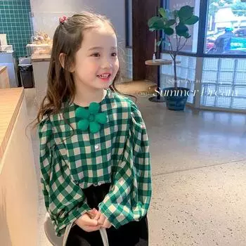 Рубашки для девочек Детская одежда Рубашки с длинными рукавами для девочек 90