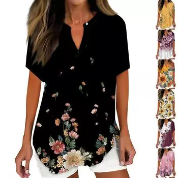 Рубашки для женщин, льняная рубашка на пуговицах, женские негабаритные женские топы, нарядные повседневные футболки с короткими рукавами для женщин, модные