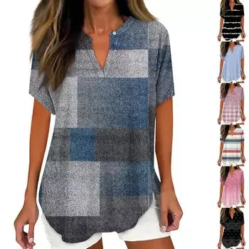 Рубашки для женщин, льняная рубашка на пуговицах, женские негабаритные женские топы, нарядные повседневные футболки с короткими рукавами для женщин, модные S синий