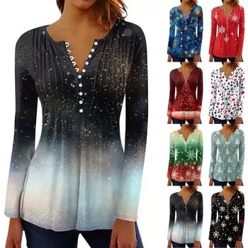 Рубашки с длинным рукавом для женщин, осенняя мода, нарядные повседневные блузки, модные плиссированные туники, топы для леггинсов, Рождество S белый