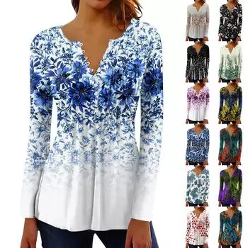 Рубашки с длинным рукавом для женщин, осенняя мода, нарядные повседневные блузки, модные плиссированные туники, топы для леггинсов L