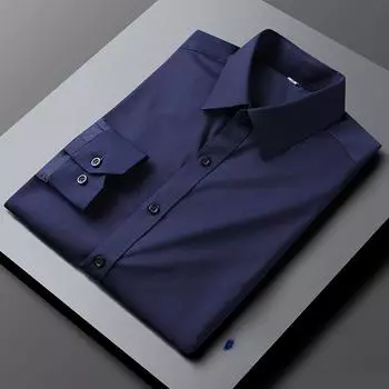 Рубашки с длинным рукавом универсальны для мужчин в любое время года, дышащие, стильные, удобные и не требуют глажки. M