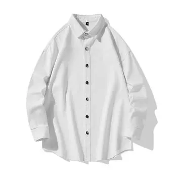 Рубашки с длинными рукавами, мужская одежда на весну и осень, повседневные топы в новом корейском стиле, модные рубашки из Гонконга, стильные куртки для мальчиков S