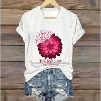 Рубашки с подсолнухами для женщин Футболка Милая графика с одуванчиками Футболки Летние женские топы с коротким рукавом Классическая мода Уличная одежда S