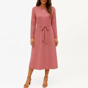 Рубашки с рукавом 3/4 для женщин, милые футболки с графическим принтом, блузки, повседневные базовые топы больших размеров, пуловеры L розовый