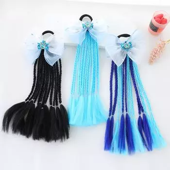 Rubber Bands Girls Braid Headband Dirty Braids Twist Tie Wigs Cute Children s Ponytail Wig Daily Style 7