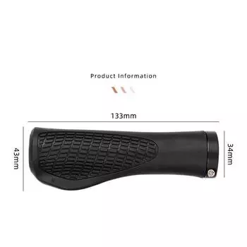 Резиновые ручки на руле для горного электровелосипеда с защитой от ударов и скольжения ODI чёрный