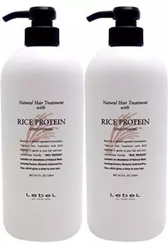 Rubel Натуральное средство для волос с протеином риса RP 720 мл Набор из 2 шт. белый