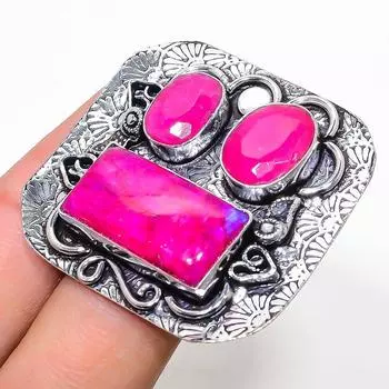 Рубин натуральный драгоценный камень ювелирное изделие кольцо из стерлингового серебра 925 пробы размер 10 U2I19