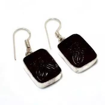 Рубин(Смоделированный) Ювелирные серьги ручной работы с драгоценным камнем 925 пробы, посеребренные, 1,89 дюйма