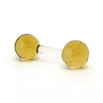 RubinaRt R Стеклянная подставка для ручки желтая