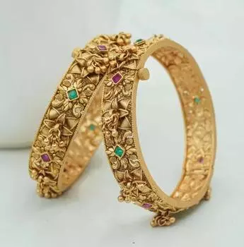 Рубиново-зеленый позолоченный медный браслет 2.8 золотой
