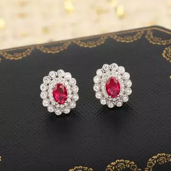 Рубиновые серьги, все из стерлингового серебра 925 пробы, высококачественная ручная работа, идеальный подарок, украшение для богини, нулевой зазор, настенная инкрустация, мастер